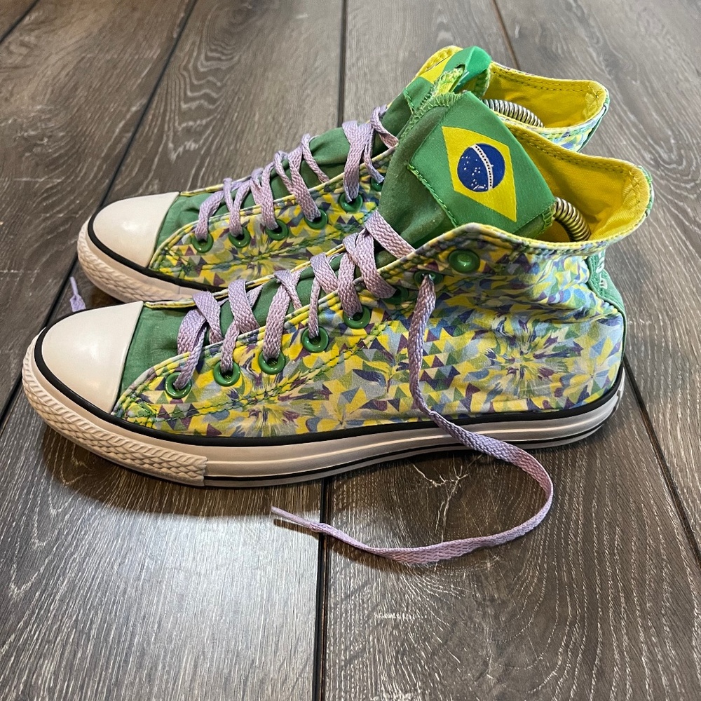 Converse Brasil High Top Chuck Taylor Sneakers Women's Size 10 Men's Size 8